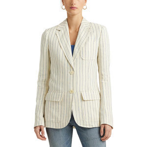 Lauren Ralph Lauren Striped Cotton-Blend Blazer